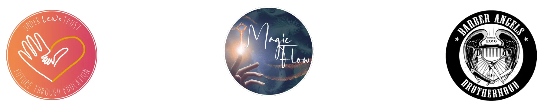 Charity-Partner: Under Lea's Trust, Magic Flow Charity, Barber Angels