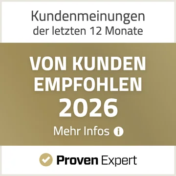 ProvenExpert-Auszeichnung: Von Kunden empfohlen 2026