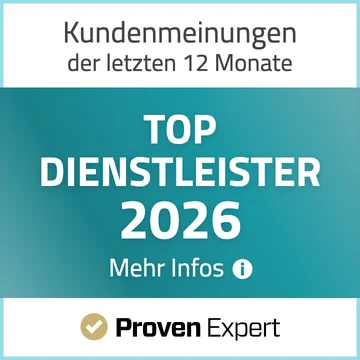 ProvenExpert-Auszeichnung: Top Dienstleister 2026